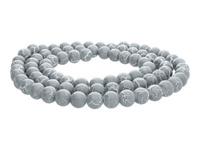 DECO™ / koraliki szklane / kula / 8mm / szary / otwór 1.2mm / 1 sznur