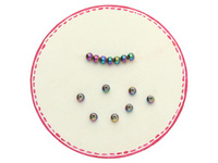 Kulki gładkie, okrągłe / stal chirurgiczna / 4.0mm / rainbow / 5szt