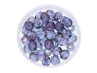 Firepolish™ / 4mm / Luster Transparent / Amethyst / 40szt