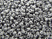 Koraliki szklane drobne, Metalic Grey / 2,6mm / otwór round / 20g