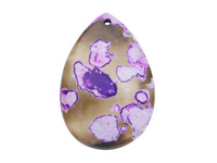 Agat / zawieszka / kropla / 53x35x7mm / brązowo-różowy / 1szt