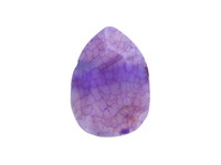 Agat / kropla nieregularna / fasetowana / 31x22x10mm / fioletowy / 1szt