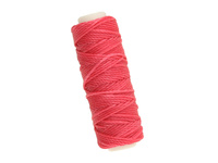 Sznurek do makramy woskowany / poliester / 0.8mm / różowy / szpulka 15m