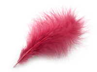Piórka strusie, ozdobne, długość ok 17-20cm / rubinowy / 2szt