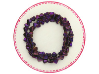 Hematyt / serce / 5.5x6x2mm / fioletowy / sznur, ok.72 szt.