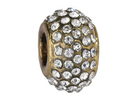 Obrączka Glamm™ / przekładka / 90 cyrkonii / 8.5x14x14mm / kolor KC Gold / otwór 5mm / 1szt