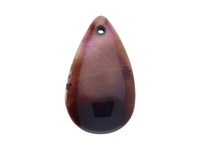 Agat / zawieszka / kropla / 41x25x6mm / brązowy / 1szt
