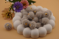 Pomponik / zawieszka / 18mm / szary /1szt