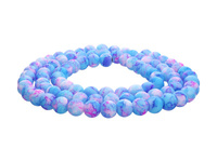 Candy™, matte / kula / 4mm / niebiesko-różowy / 200szt
