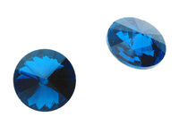 bonny™ / kryształy szklane / rivoli / 10mm / Capri Blue / 12szt