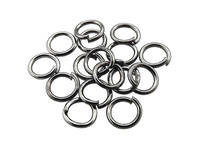 Kółka pojedyncze / otwarte / 10mm / czarny / drut 1.2mm / 50szt