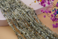 Prehnit / kula fasetowana / 4mm / sznur / około 84szt