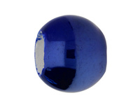 Koraliki ceramiczne / kula / 15.5x20x20mm / kolor kobaltowy / otwór 10mm / 2szt