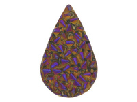 Hematyt druzy / kropla / zawieszka / 18x30x4.5mm / Volcano / 1szt