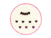 Hematyt / serce pixel / 6mm / fioletowy / 10 sztuk