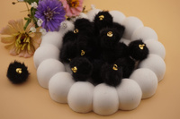 Pomponik / zawieszka / 18mm / czarny /1szt