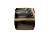 Onyks / kaboszon / klasa AAA / 25x23x7mm / czarny, brązowy / 1szt