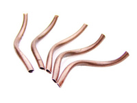 Rurki gładkie, skręcane / miedziane / 25x2mm / średnica wnętrza 1,5mm / 10szt