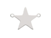 Gwiazdka / łącznik / stal chirurgiczna / 15x12mm / otwór 1mm / srebrny / 1szt