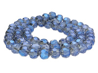 CrystaLove™ / kryształki szklane / ball/12mm / popielatoniebieski / transparentny, lustrzany / 48szt