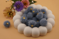 Pomponik / zawieszka / 18mm / denim /1szt