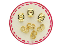 Baranki do sztyftów / stal chirurgiczna / 6mm / złoty / 10szt