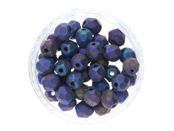 Firepolish™ / 4mm / Matte Iris / Blue / 40szt