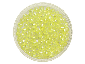 CrystaLove™ / kryształki szklane / rondelle / 2x3mm / żółty AB / 125szt
