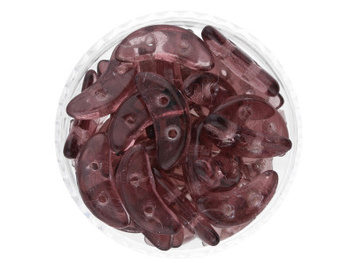 CZECHMATES™ / koraliki szklane / Crescent / 3/10mm / Transparent / Amethyst / 5g