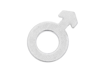 Symbol Marsa / płeć męska / stal chirurgiczna / zawieszka charms / 11x7.5x1mm / srebrny / 4szt