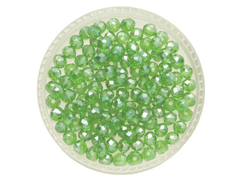 CrystaLove™ / kryształki szklane / rondelle / 2x3mm / zielony AB / 125szt