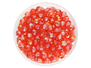 CrystaLove™ / kryształki szklane / rondelle / 3x4mm / czerwony AB / 120szt