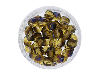 Firepolish™ / 4mm / Blue Iris / Topaz / 40szt