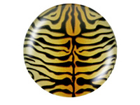 Kaboszony szklane z grafiką, K25 PT1141 / pomarańczowo-brązowy / 25mm / 2szt