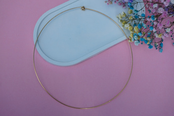 Baza naszyjnika / stal chirurgiczna / złoty / 15cm / 1szt