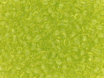 TOHO™ / Round 11/0 / Transparent / Lime Green / 10g / ~1100szt