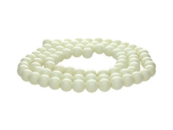 Milly™ satin / kula / 10mm / ecru / 85szt