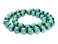 Hematyt, kamień naturalny / kula fasetowana / 12mm / Emerald / otwór 2mm / 32szt