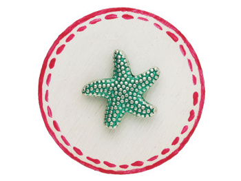 Rozgwiazda / przekładka / 13x14mm / zielony / metal / 1szt