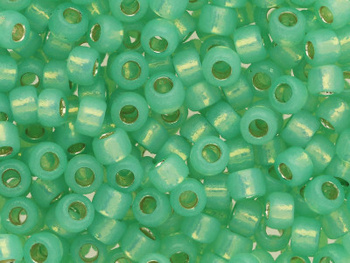 TOHO™ / Round 8/0 / Silver-Lined Milky / Peridot / 10g / ~410szt
