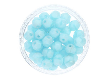 Firepolish™ / 4mm / Coral / Baby Blue / 40szt