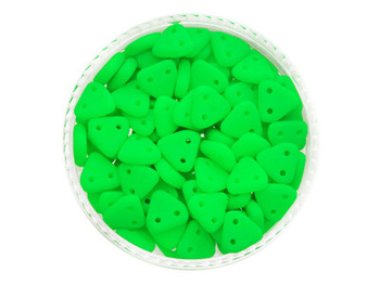 CZECHMATES™ / koraliki szklane / Triangle / 6mm / Neon / Green / 5g