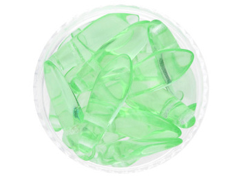 CZECHMATES™ / koraliki szklane / Daggers / 5/16mm / Transparent / Peridot / 15szt
