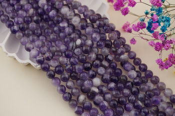 Dream Ametyst / kula / 6mm / sznur / około 60szt