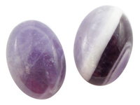 Ametyst kaboszon owal 13x18mm / kolor fioletowy, wrzosowy, biały / 1szt