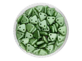 CZECHMATES™ / koraliki szklane / Triangle / 6mm / Pearl Coat / Olive - Green / 5g