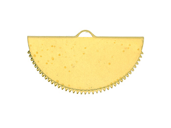 Rosiczki / końcówki płaskie / zaciskane / mosiądz surowy / 30mm / złoty / 2szt