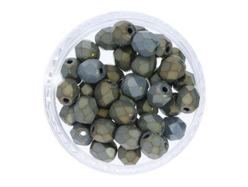 Firepolish™ / 4mm / Matte Iris / Brown / 40szt