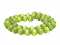 Kocie oko / kula / 4mm / zieleń wiosenna / 96szt