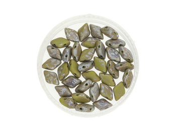 GEMDUO™ / 8x5mm / Matte Opaque Rembrandt / Olivine / 5g / ~35szt